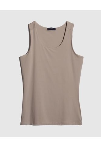 Camiseta Basica Manga Sisa Unicolor  Para Mujer Beige Patprimo Patprimo