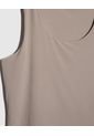 Camiseta Basica Manga Sisa Unicolor  Para Mujer Beige Patprimo de Patprimo