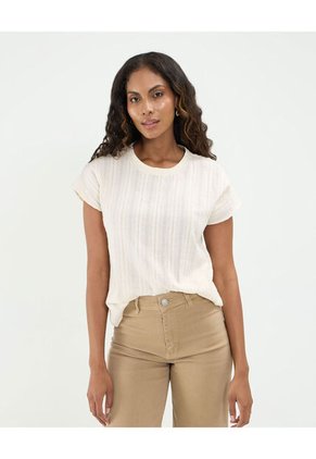 Blusa Para Mujer Manga Corta Color Blanco Marca Patprimo #30123512