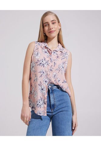 Camisa Para Mujer Manga Sisa Color Rosa Marca Patprimo #30010546 Patprimo