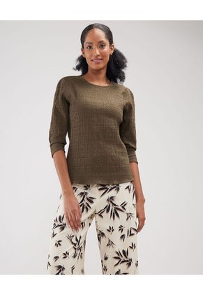 Blusa Para Mujer Manga 3/4 Color Verde Marca Patprimo #30123298