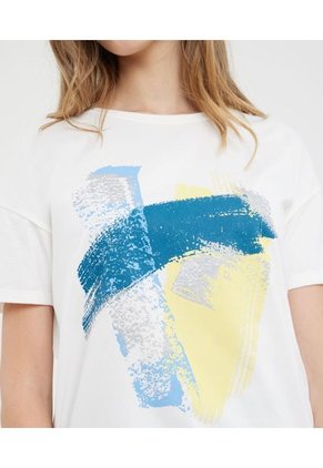 Camiseta Para Mujer Manga Corta Color Crudo Marca Patprimo #30093343