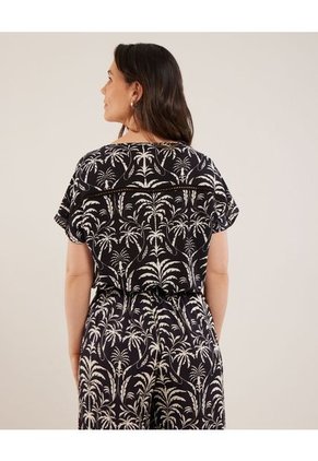 Blusa Para Mujer Manga Corta Color Negro Marca Patprimo #30123178