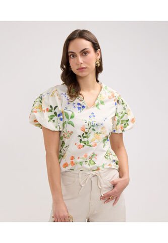 Blusa Para Mujer Manga Corta Color Blanco Marca Patprimo #30123385 Patprimo