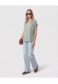 Blusa Cuello V Fruncido   Para Mujer Verde Patprimo de Patprimo