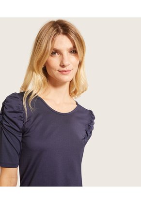Camiseta Para Mujer Manga Corta Cuello Redondo Color Azul  Marca Patprimo #30092580