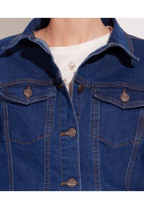 Chaqueta Para Mujer Trucker Color Azul  Marca Patprimo #30080462