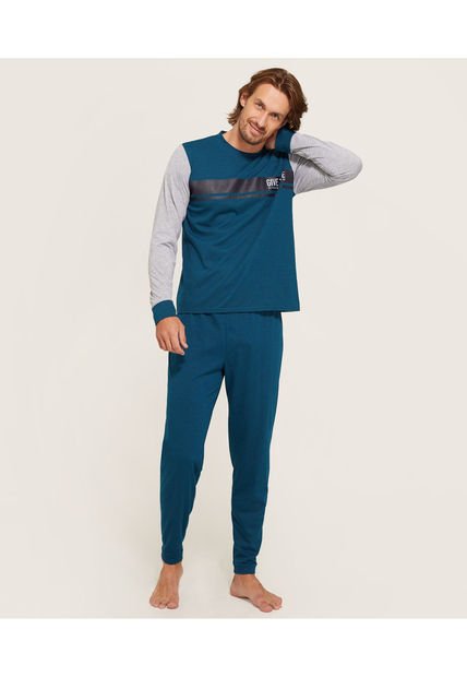 Pijama Para Hombre M/L P/L Color Verde  Marca Patprimo #44040109