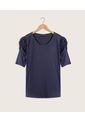 Camiseta Para Mujer Manga Corta Cuello Redondo Color Azul  Marca Patprimo #30092580 de Patprimo