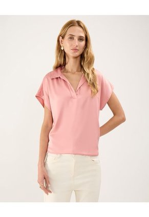 Blusa Para Mujer Manga Corta Color Rosa Marca Patprimo #30123386