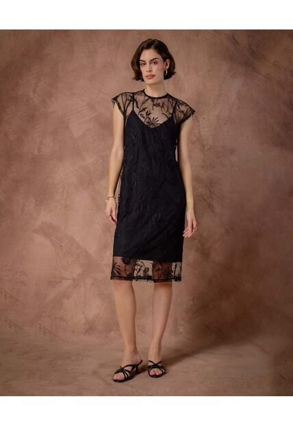 Vestido  Para Mujer M/C Corto Color Negro Marca Patprimo #30171101