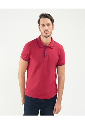 Polo Para Hombre Cuello Tejido Sin Bolsillo Color Rojo  Marca Patprimo #44112704