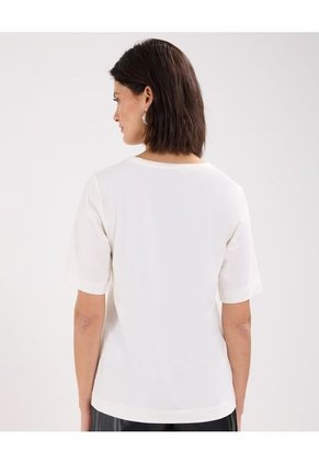 Camiseta Para Mujer Manga Corta Color Blanco Marca Patprimo #30093580