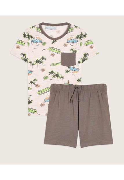 Pijama Para Niño M/C P/C Color Gris  Marca Patprimo #66040051