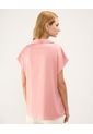Blusa Para Mujer Manga Corta Color Rosa Marca Patprimo #30123386 de Patprimo