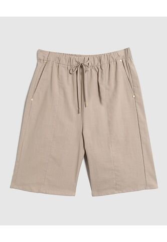 Bermuda  Para Mujer Jogger Largo Color Café Marca Patprimo #30100390 Patprimo