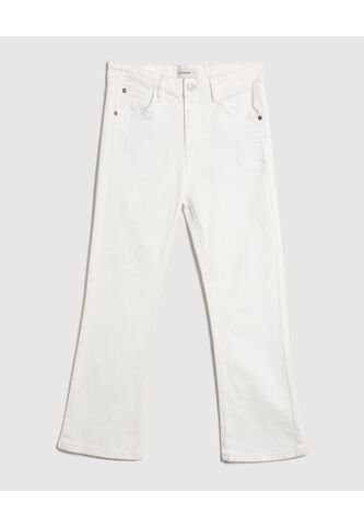 Jean  Para Mujer Crop Flare Color Blanco Marca Patprimo #30160496 Patprimo