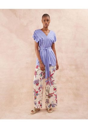 Blusa Para Mujer Manga Sisa Color Morado Marca Patprimo #30123281