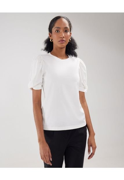 Camiseta Para Mujer Manga Corta Color Blanco Marca Patprimo #30093544