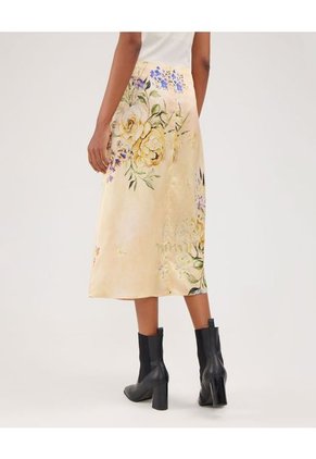 Falda Para Mujer Medio Color Amarillo  Marca Patprimo #30140380