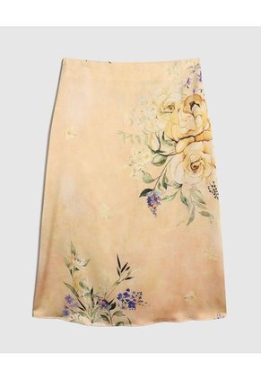 Falda Para Mujer Medio Color Amarillo  Marca Patprimo #30140380