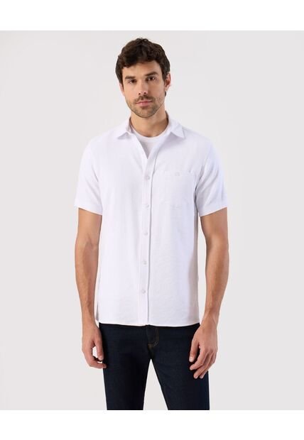 Camisa  Para Hombre Manga Corta Con Bolsillo Cuello B Color Blanco Marca Patprimo #44017215