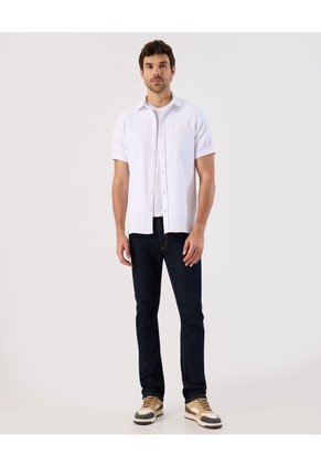 Camisa  Para Hombre Manga Corta Con Bolsillo Cuello B Color Blanco Marca Patprimo #44017215