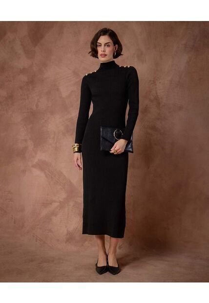 Vestido  Para Mujer M/L Medio Color Negro Marca Patprimo #30171082