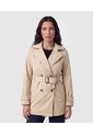 Chaqueta Cruzada Con Cinturón Para Mujer  Para Mujer Café Patprimo de Patprimo