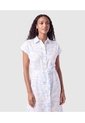 Vestido Camisero Con Cinturón Para Mujer  Para Mujer Azul Patprimo de Patprimo