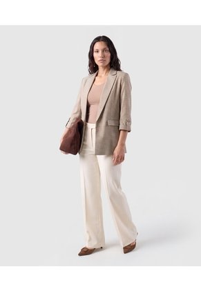 Pantalón Bota Semiacampanada Para Mujer  Para Mujer Crema Patprimo