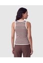 Camiseta Sin Mangas Acanalada Para Mujer  Para Mujer Café Patprimo de Patprimo