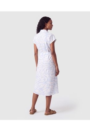 Vestido Camisero Con Cinturón Para Mujer  Para Mujer Azul Patprimo