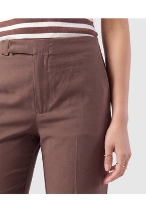 Pantalón Bota Semiacampanada Para Mujer  Para Mujer Café Patprimo