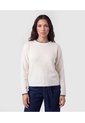 Saco Tejido Bordes A Contraste Para Mujer  Para Mujer Blanco Patprimo de Patprimo