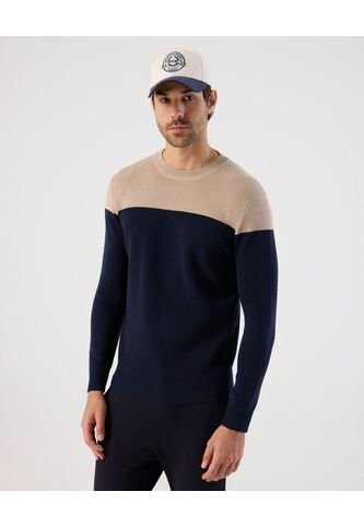 Saco  Para Hombre Cuello Redondo Color Azul Marca Patprimo #44330245 Patprimo