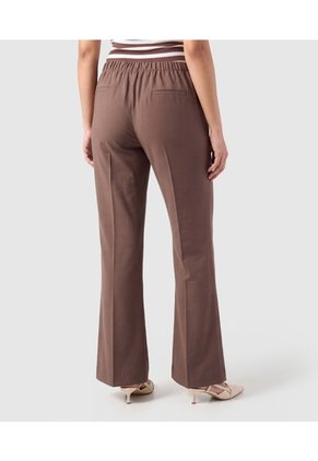 Pantalón Bota Semiacampanada Para Mujer  Para Mujer Café Patprimo