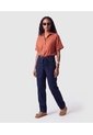 Camisa Manga Corta Con Bolsillos Para Mujer  Para Mujer Naranja Patprimo de Patprimo