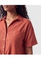 Camisa Manga Corta Con Bolsillos Para Mujer  Para Mujer Naranja Patprimo de Patprimo