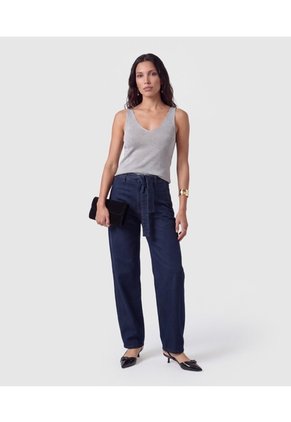 Camiseta Sin Mangas Cuello V Para Mujer  Para Mujer Plata Patprimo