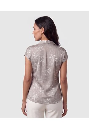Blusa Manga Corta Con Solapa Para Mujer  Para Mujer Verde Patprimo