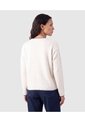 Saco Tejido Bordes A Contraste Para Mujer  Para Mujer Blanco Patprimo de Patprimo