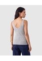 Camiseta Sin Mangas Cuello V Para Mujer  Para Mujer Plata Patprimo de Patprimo