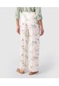 Pantalón Bota Ancha Con Cordón Para Mujer  Para Mujer Blanco Patprimo de Patprimo