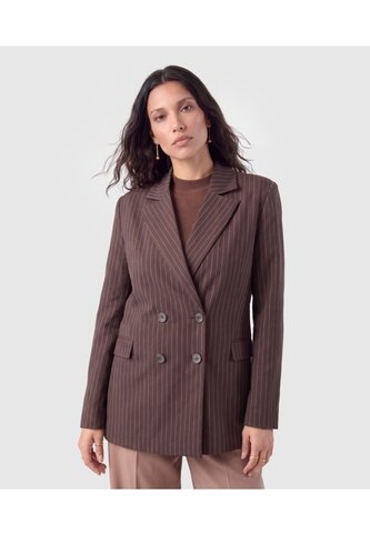 Chaqueta Tipo Blazer Cruzada Para Mujer  Para Mujer Café Patprimo Patprimo