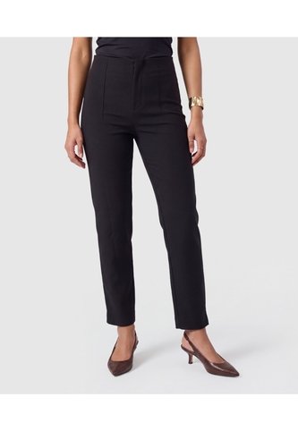 Pantalón Tiro Alto Con Costuras Para Mujer  Para Mujer Negro Patprimo Patprimo