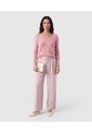 Saco Tejido Escote V Para Mujer  Para Mujer Rosa Patprimo de Patprimo
