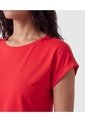 Camiseta Manga Corta Con Dobladillo Mujer  Para Mujer Rojo Patprimo de Patprimo