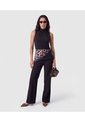 Pantalón Bota Semiacampanada Para Mujer  Para Mujer Negro Patprimo de Patprimo