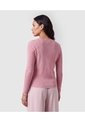 Saco Tejido Escote V Para Mujer  Para Mujer Rosa Patprimo de Patprimo